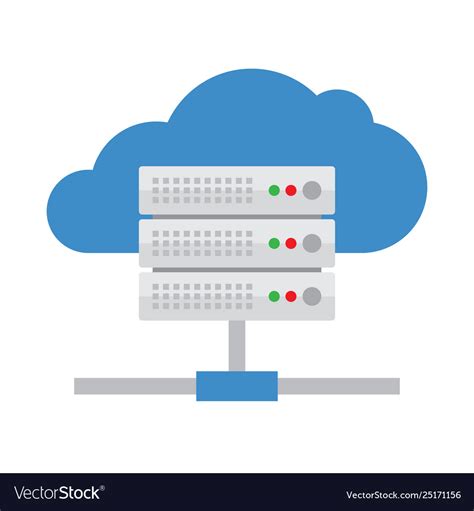 Cloud Server Icon Royalty Free Vector Image Vectorstock