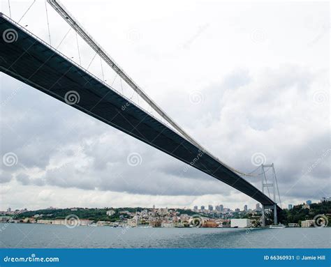 Suspension Bridge Istanbul Stock Image Image Of Skyline Ship 66360931