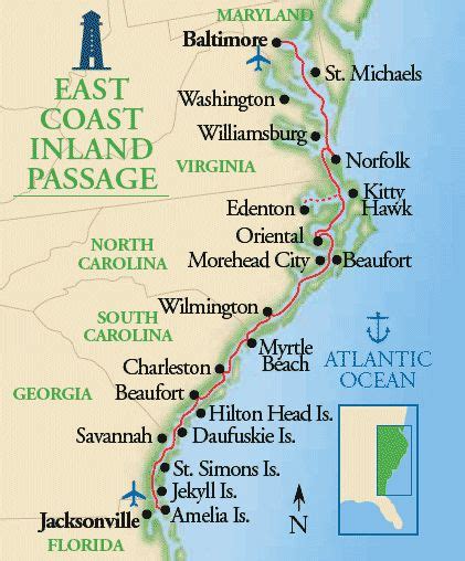 East Coast Inland Passage East Coast Travel