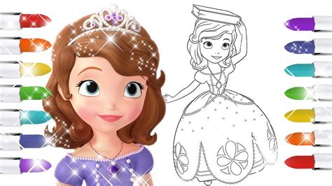 Putri Sofia Permainan Mewarnai Buku Mewarnai Tangan Kecil Disney