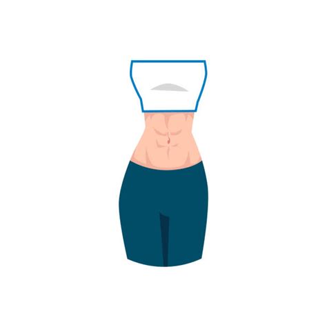 Drawing Of A Female Fitness Abs Illustrations Royalty Free Vector