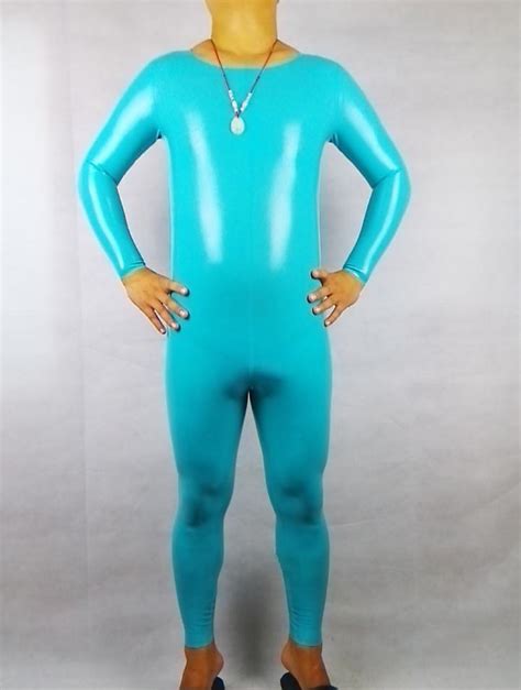 2017 100 Rubber Latex Catsuit O Neck Without Zipper Not
