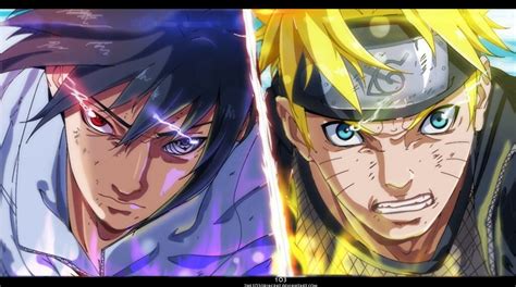 Sasuke Uchiha And Naruto Uzumaki Naruto Vs Sasuke Final Naruto Art