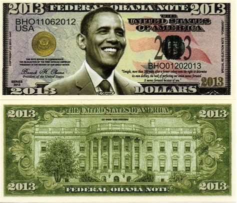 Details About President Barack Obama Presidential 2013 Novelty Money