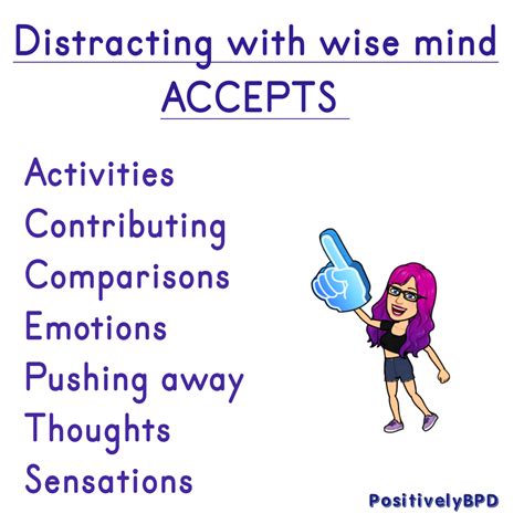 31positivelydbt Peer Dbt Distress Tolerance Distracting With Wise