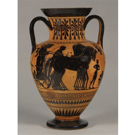 46 An Attic Black Figured Amphora Attributed To The Manner Of The