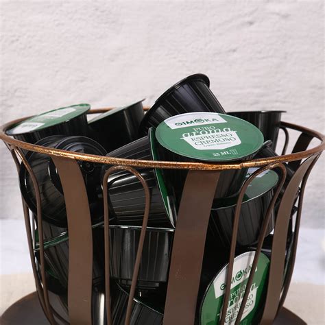 Brown Coffee Pod Container Espresso Pod Holder Coffee Mug Storage Basket