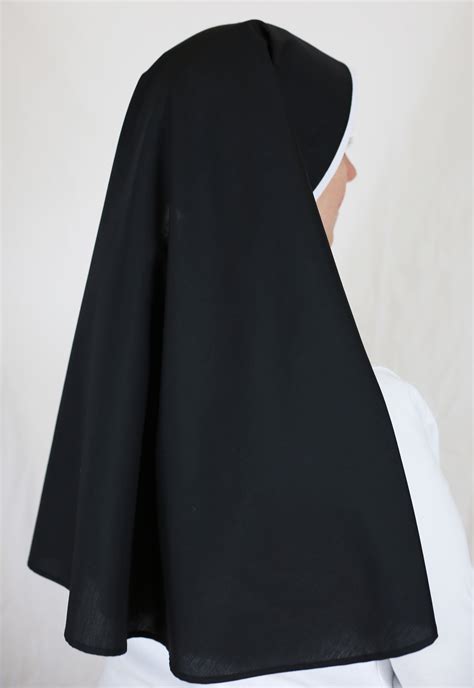 Black Veil With White Trim Catholic Nun Habit On Storenvy