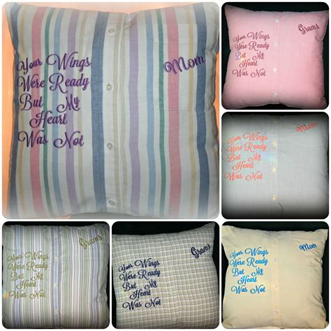 Custom memory pillows. Made from your loved ones shirts. | Memory pillows, Memory quilt, Memory 