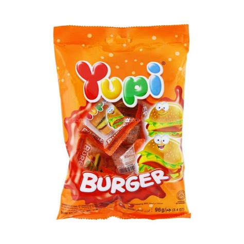 Ready Stock Yupi Mini Burger Gummy 96g Yupi Gummy Frankfurter
