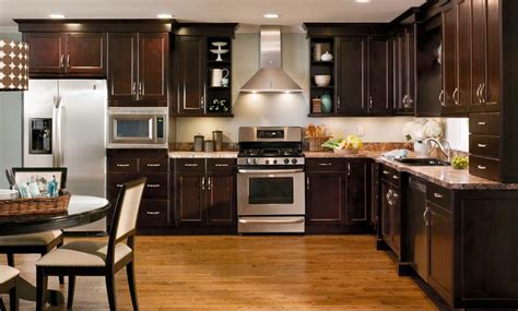 Be Brave To Apply Espresso Kitchen Cabinets With Granite