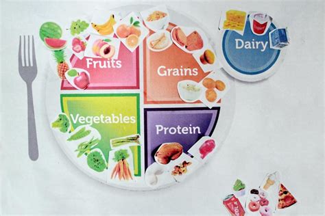 Vegetables, fruit, grains, meat and fish proteins, and dairy. Helping your toddler understand nutrition: a My Plate ...