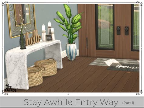 Stay Awhile Entry Way Part 1 By Chicklet At Tsr Sims 4 Updates
