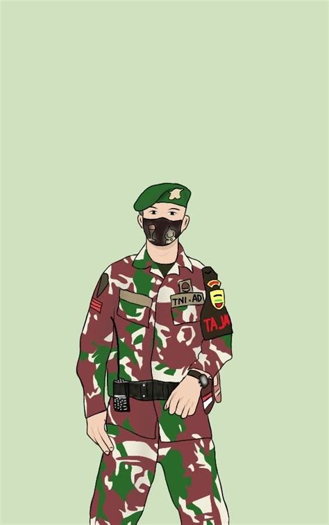 Ilustrasi Tni Ad Pejuang Merah Putih Wallpaper Tentara Tokoh