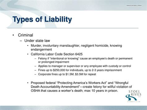 Ppt The Legal Implications Of Safety And Health Powerpoint