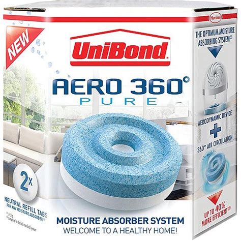 Unibond 450g Refill Tablets Pack Of 2 For Aero 360 Pure Moisture