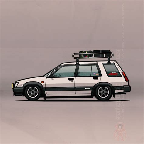 Side View Of 5 Toyota Tercel Wagons Chassis Code Al25white Slammed