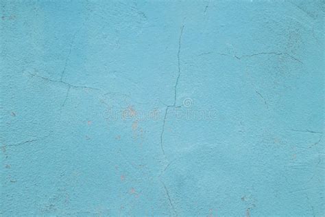 Wall Fragment With Scratches And Cracks Concrete Weathered Blue Wall