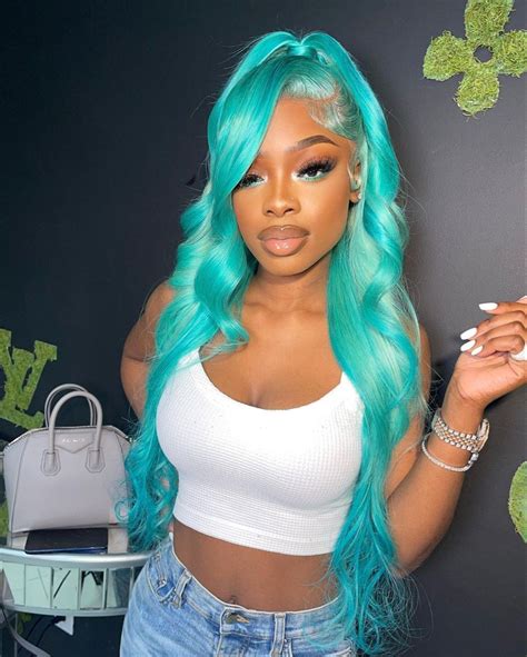 mint green hair light blue hair green wig teal hair blue wig blue lace front wig front