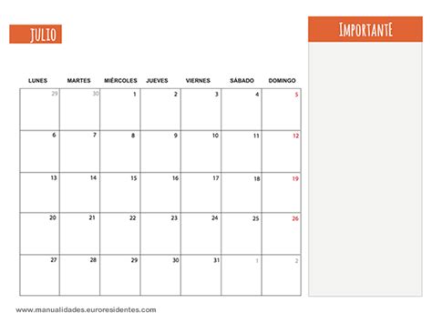 Dibujos Para Colorear Calendario Julio 2015 Calendarios Mensuales