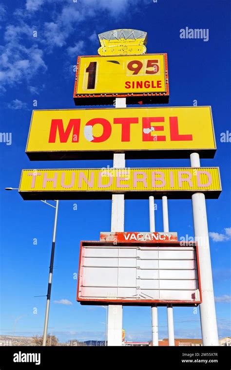 Vintage Motel Schild Am Straßenrand Route 66 Gallup New Mexico Fotos