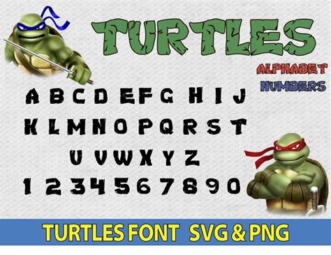 Turtles Font Svg Turtles Alphabet Svg Turtles Numbers Svg Turtles