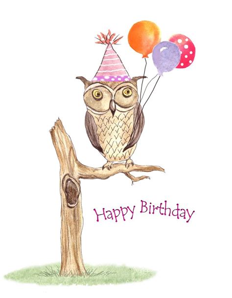Get up to 35% off. Birthday owl | Kids birthday cards, Kids cards, Birthday cards