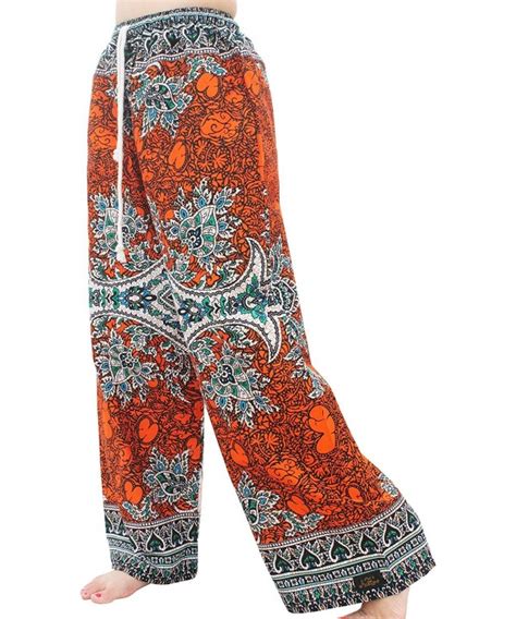 Raanpahmuang Baggy Straight Leg Carnival Dashiki Print Unisex Pants
