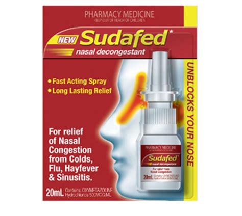 Sudafed Nasal Decongestant Spray Sudafed Pe