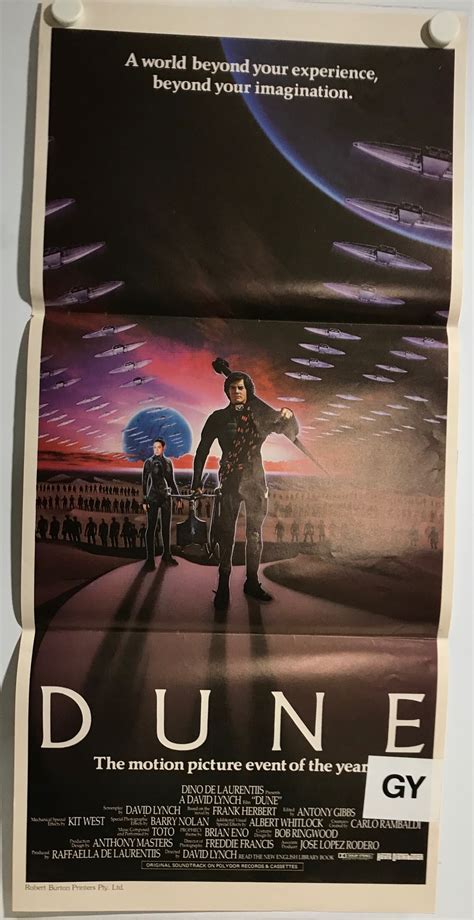 Original Daybill Movie Poster Dune A David Lynch Film X Marks