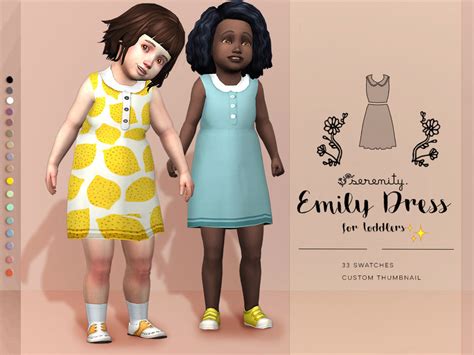 Emily Dress For Toddlers The Sims 4 Catalog