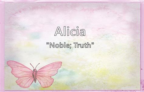 alicia what does the girl name alicia mean name image