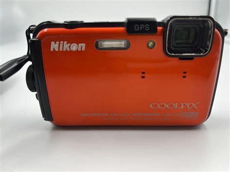 Nikon Coolpix Aw100 Camera Waterproof Up To 10m Shockproof Gps Orange Ebay