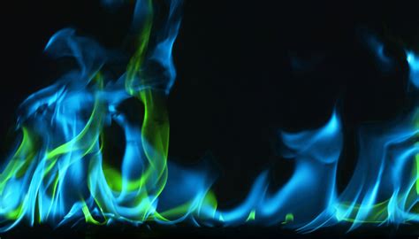 Multi Color Fire Flame Abstract On Black Background A Mystic Colorful