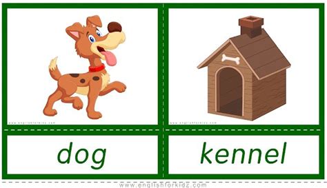 Printable Animal Homes Flashcards For Esl Printable Flash Cards