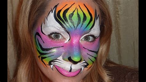 Rainbow Tiger Face Painting Youtube
