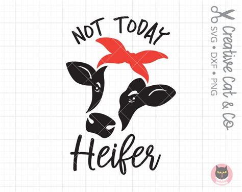 ♥ not today heifer svg, highland cow svg. Not Today Heifer Cow SVG DXF Cute Funny Cow Face with ...