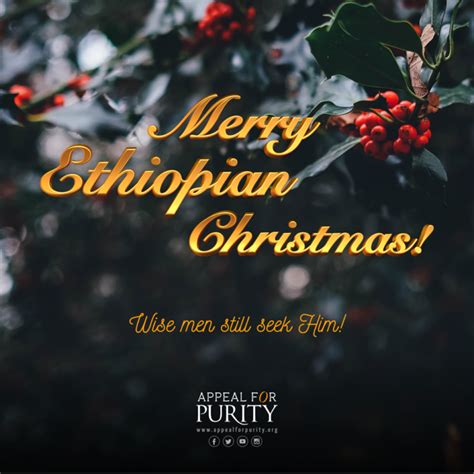 Merry Ethiopian Christmas Appeal For Purity