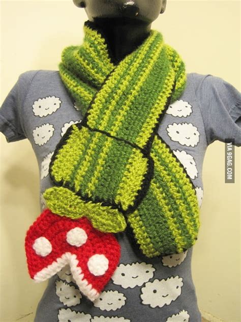 piranha plant scarf 9gag