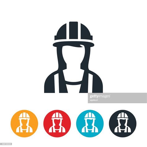Female Construction Worker Icon High Res Vector Graphic Getty Images