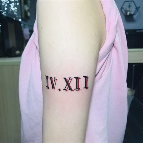 Roman Numerals Tattoo Red 20 Roman Numerals Tattoo For Men In 2021