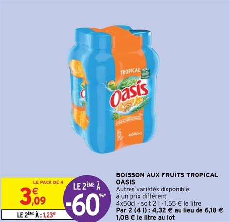 Promo Boisson Aux Fruits Tropical Oasis Chez Intermarché Hyper