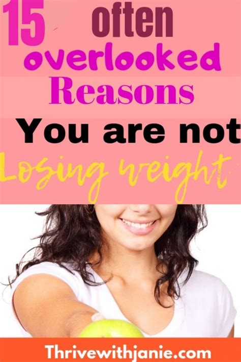 Reasons Why You Are Not Losing Weight Thrive With Janie