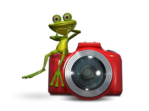 Frog On Camera Stock Photo Illustration Of Glance Camera 67510004