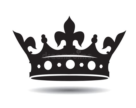 Shape Of Black Vector King Crown And Icon Vector Illustration Stock