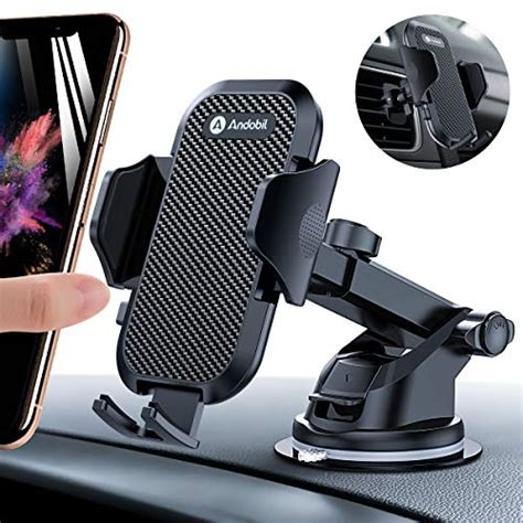 Andobil Car Phone Mount Easy Clamp Ultimate Hands Free Phone Holder