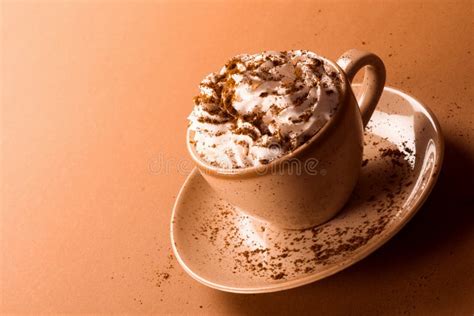 Cappuccino With Whipped Cream Stock Image Image Of Cocoa Sugar 42355587