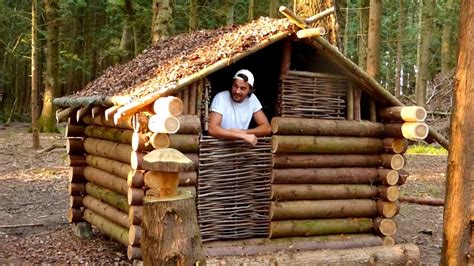 Building Off Grid Log Cabin Tiny Home W Natural Materials And Hand Tools