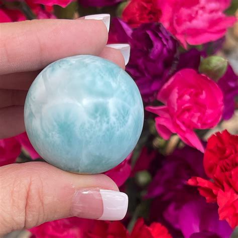 Larimar Aa The Dolphin Stone 33mm Calming Cooling Etsy In 2022 Soft