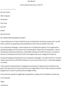 Operations Manager Cover Letter Example Learnist Org